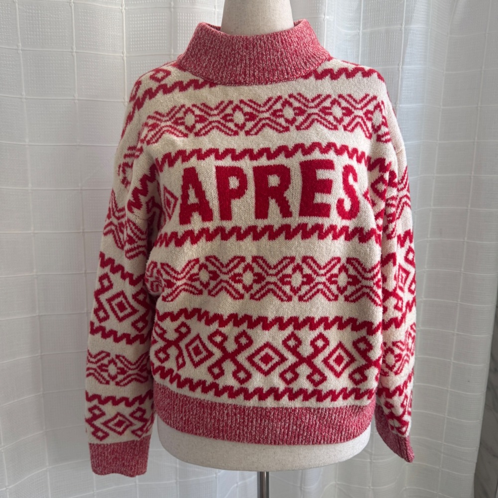 Target A New Day Apres Sweater Fair Isle Womens‎ Medium Turtleneck Soft Winter